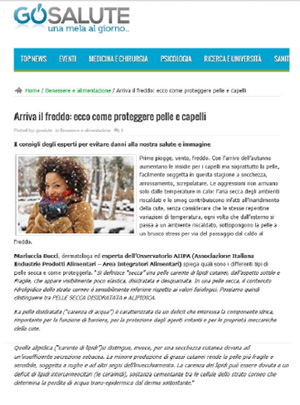 Gosalute - Arriva il freddo ecco come proteggere pelle e capelli