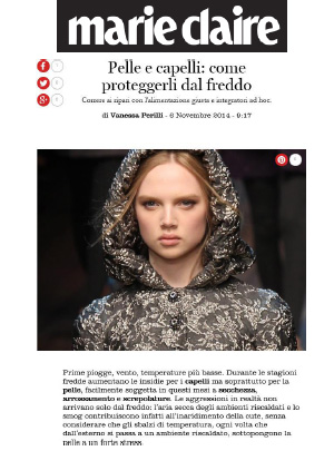 Marie claire - Pelle e capelli come proteggerli dal freddo