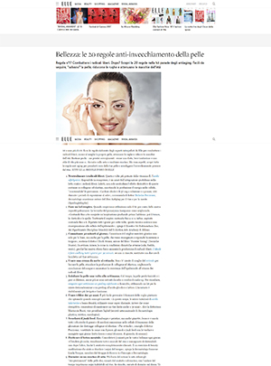 Elle - Le venti regole anti-invecchiamento della pelle