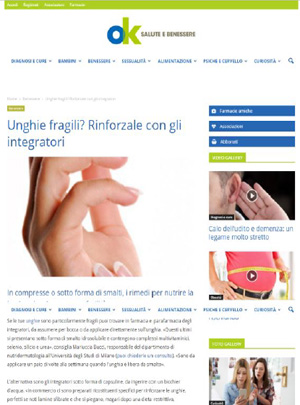 Ok salute - Unghie fragili rinforzarle con gli integratori