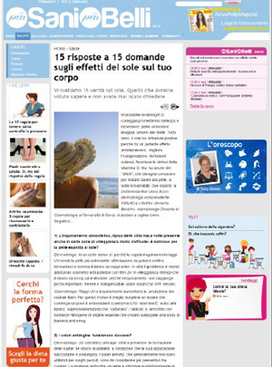 Più sani più belli - Gli effetti del sole sul tuo corpo