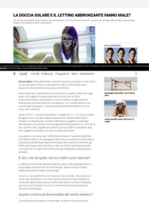 Gioia - La doccia solare e il lettino abbronzante