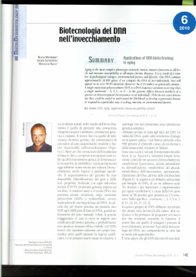 Journal of plastic dermatology - Biotecnologia del DNA nell'invecchaimento